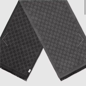 Gucci scarf, reversible black/grey